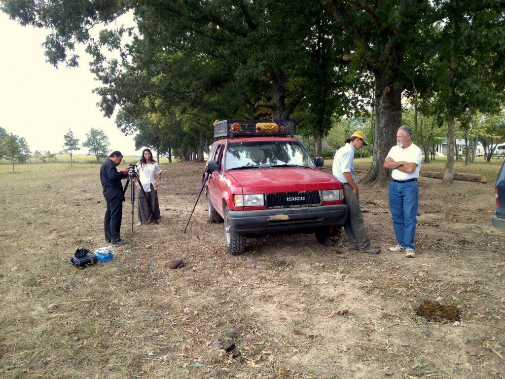 Franklin Sanders farm - preparing to film