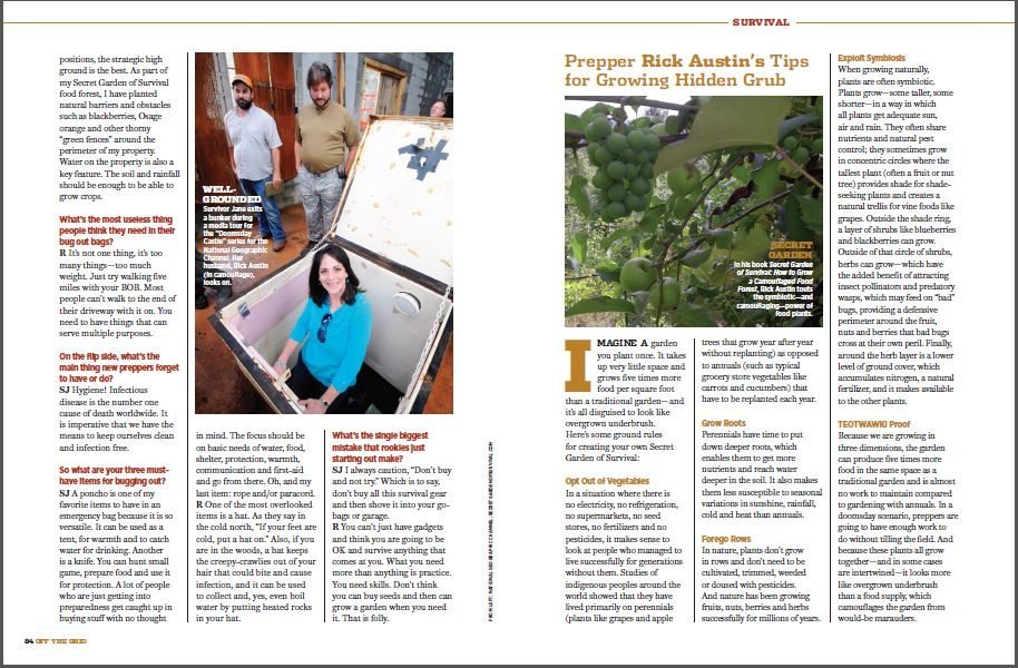 Rick Austin and Survivor Jane in Off Grid Special Edition of Newsweek